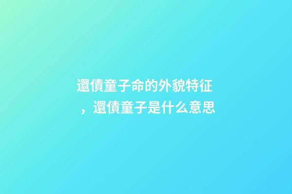 還債童子命的外貌特征，還債童子是什么意思